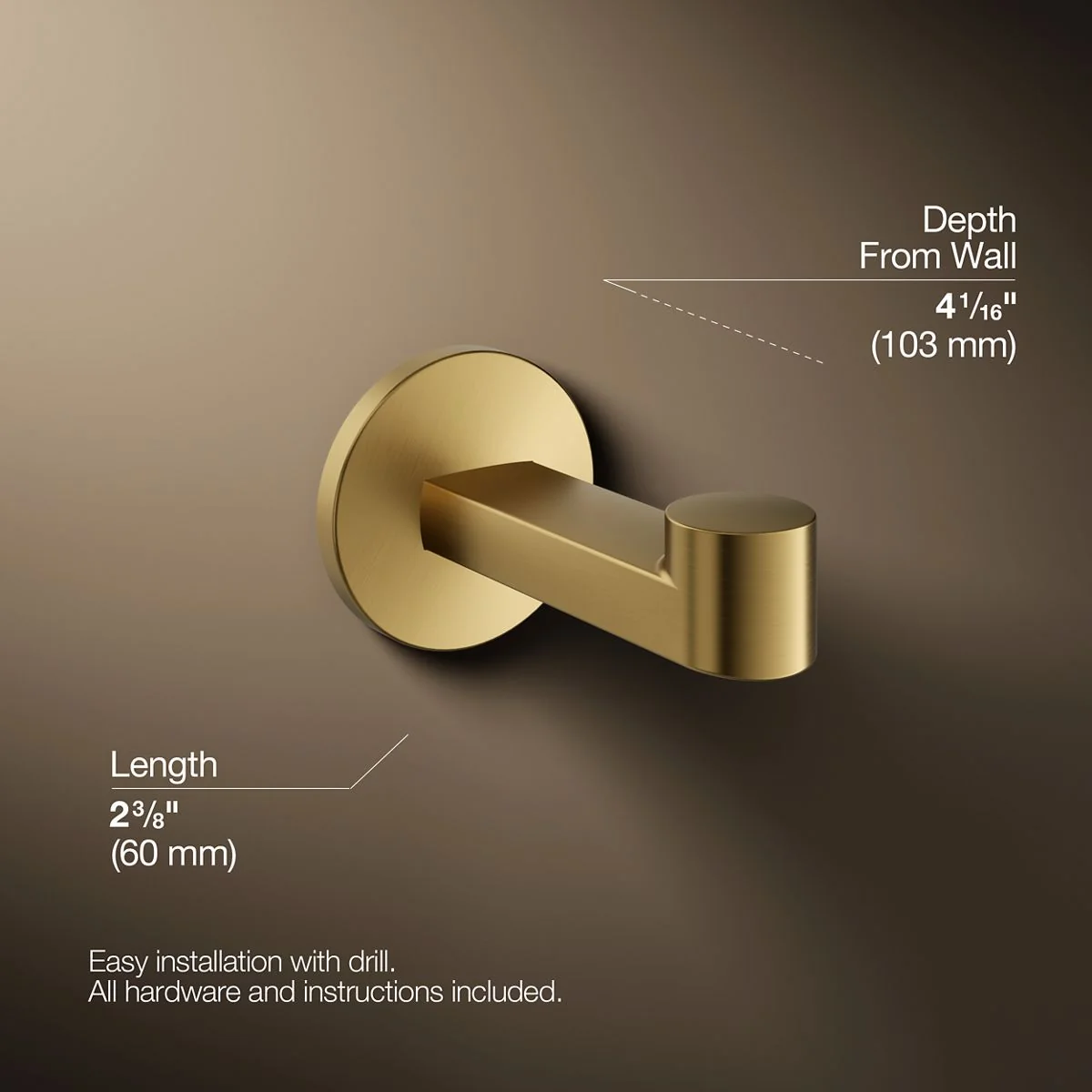 KOHLER K-78378 Components Robe hook - Image 19