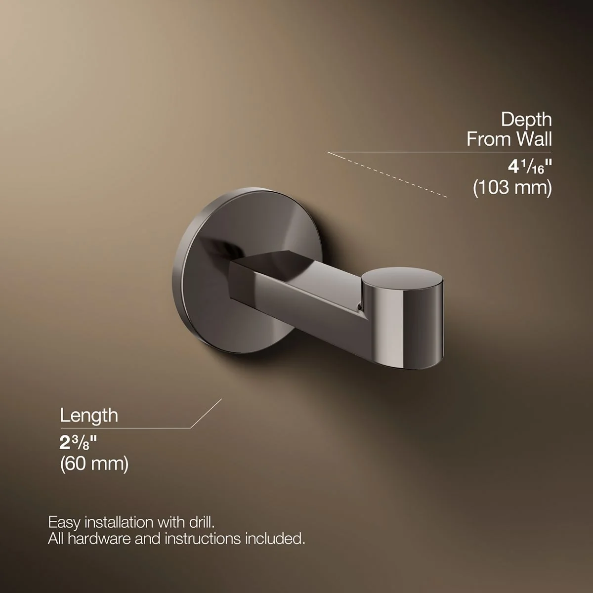KOHLER K-78378 Components Robe hook - Image 29
