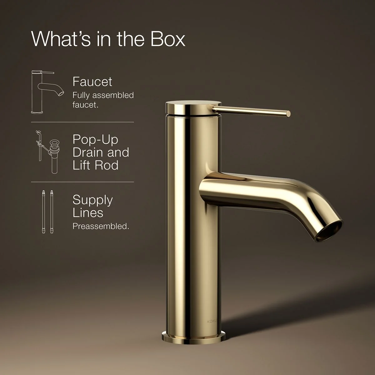 KOHLER K-77958-4A Components Single-handle bathroom sink faucet, 1.2 gpm - Image 11