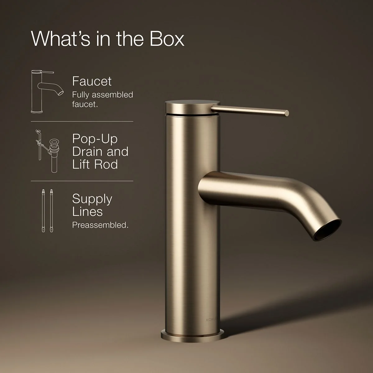 KOHLER K-77958-4A Components Single-handle bathroom sink faucet, 1.2 gpm - Image 26