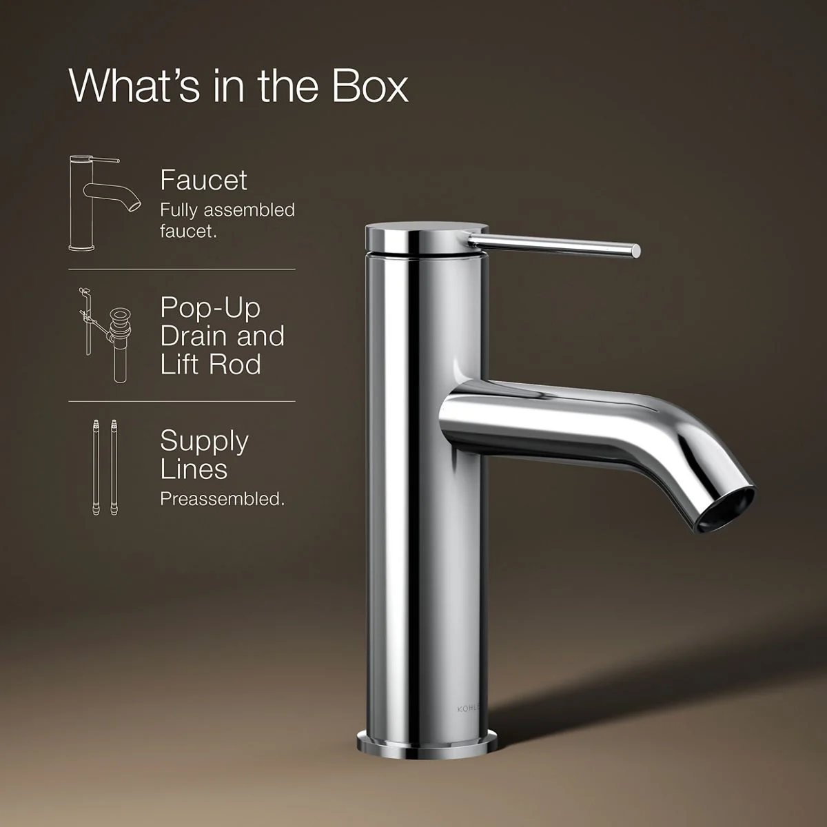 KOHLER K-77958-4A Components Single-handle bathroom sink faucet, 1.2 gpm - Image 31