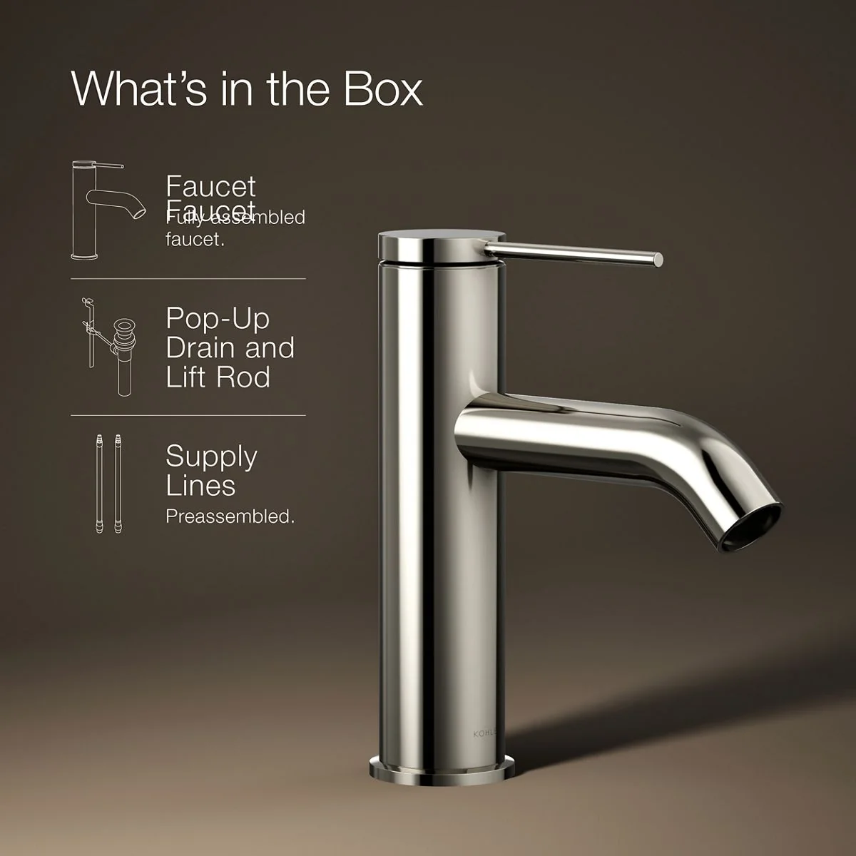 KOHLER K-77958-4A Components Single-handle bathroom sink faucet, 1.2 gpm - Image 36