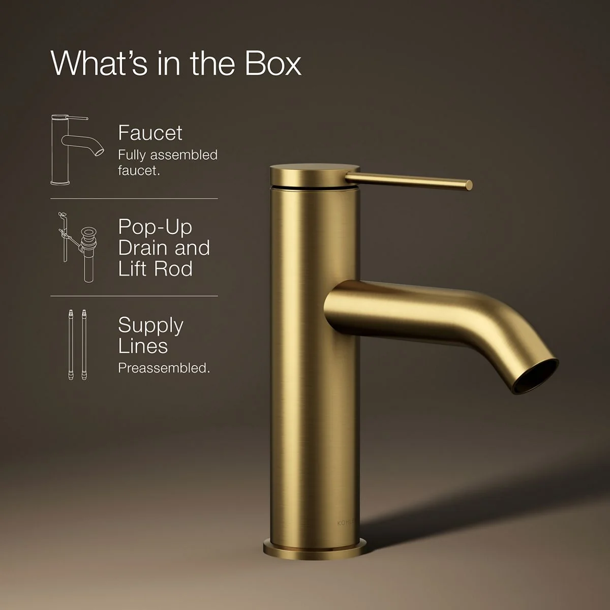 KOHLER K-77958-4A Components Single-handle bathroom sink faucet, 1.2 gpm - Image 6