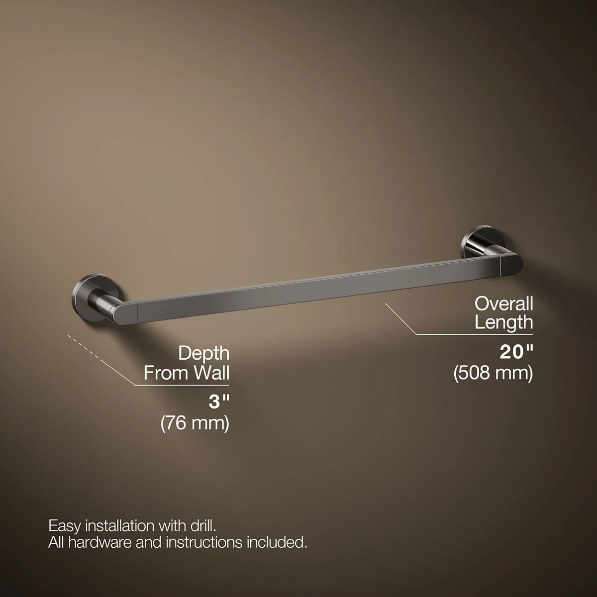 KOHLER K-73141 Composed 18" towel bar - Image 46