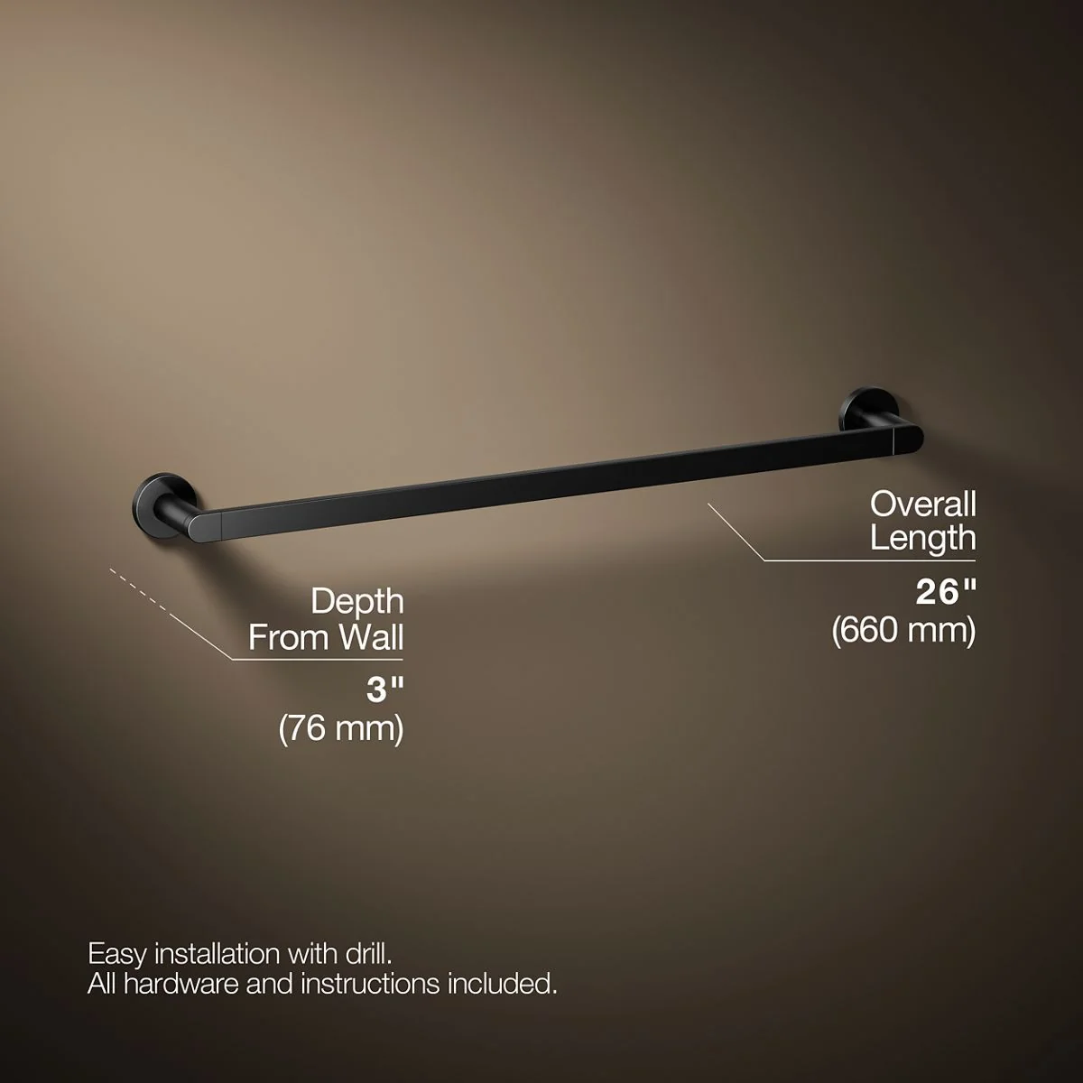 KOHLER K-73142 Composed 24" towel bar - Image 21