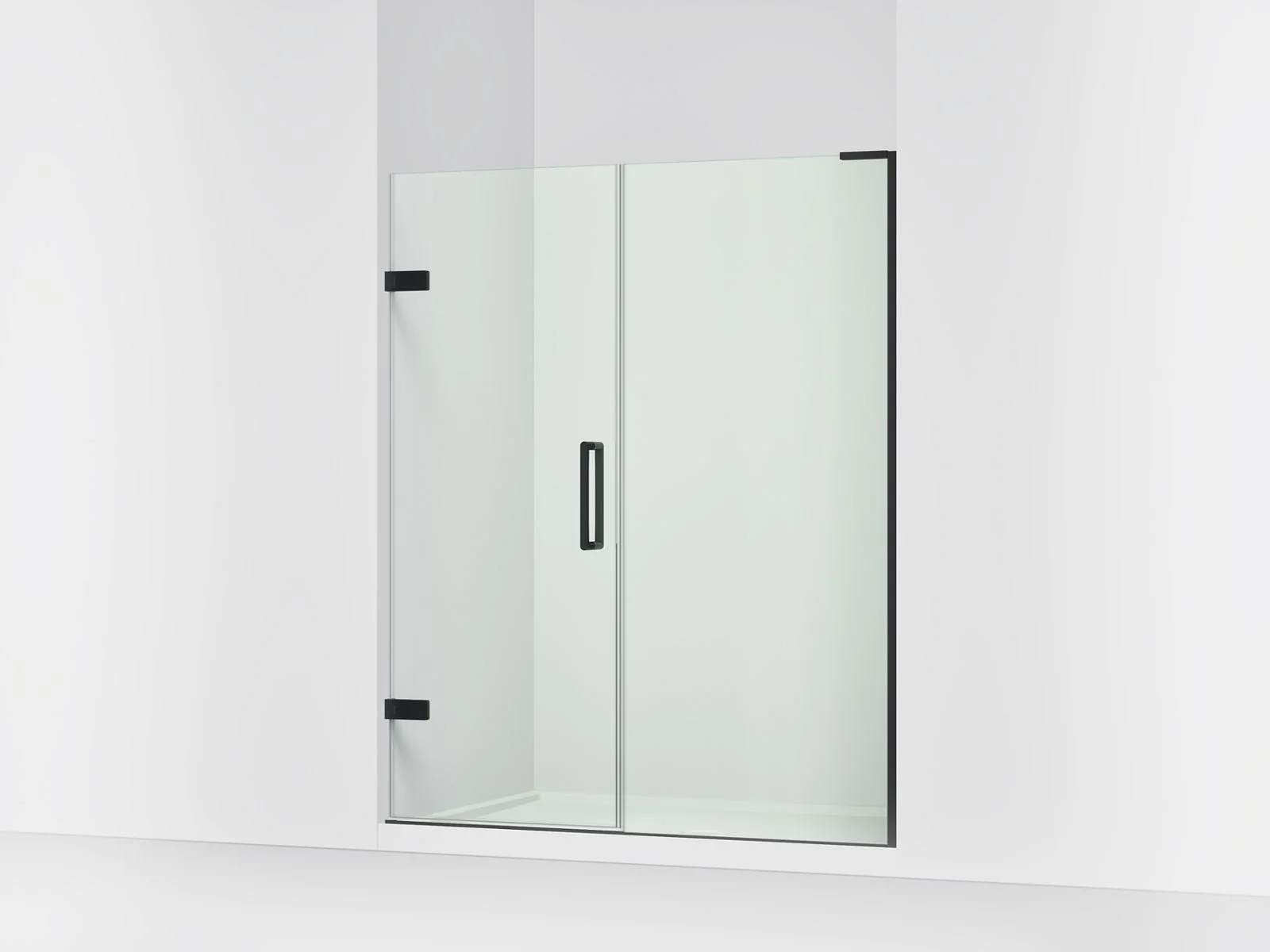 KOHLER K-27616-10L Composed Frameless pivot shower door, 71-3/4" H x 57-1/4 - 58" W, with 3/8" thick Crystal Clear glass - Image 4