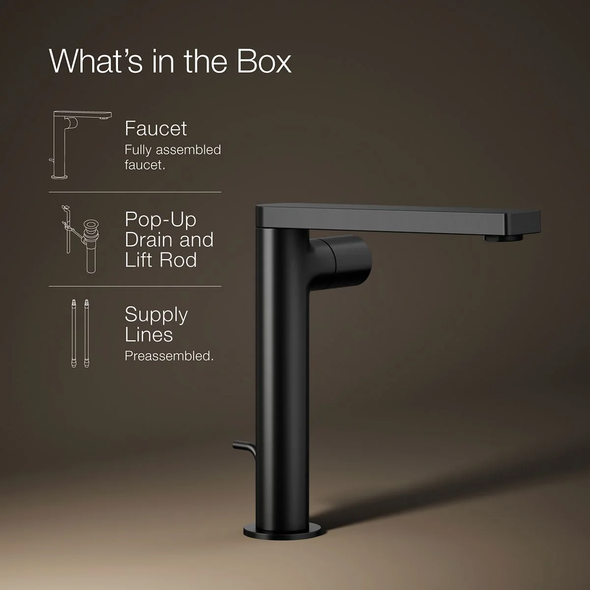 KOHLER K-73159-7 Composed Tall single-handle bathroom sink faucet with Cylindrical handle, 1.2 gpm - Image 15