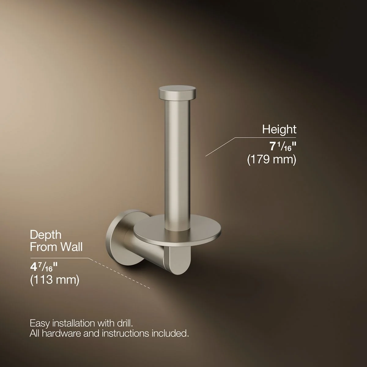 KOHLER K-73148 Composed Vertical toilet paper holder - Image 26