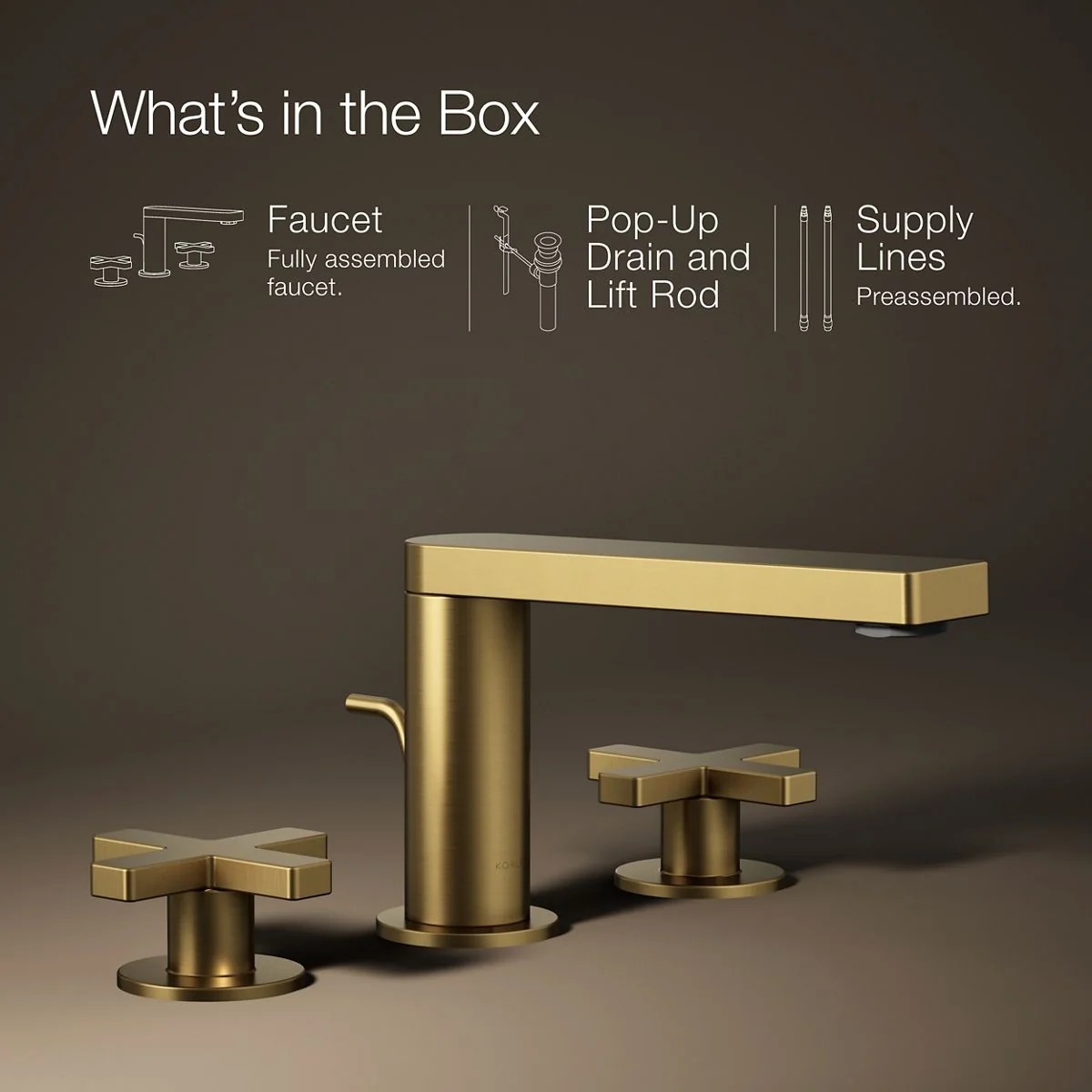 KOHLER K-73060-3 Composed Widespread bathroom sink faucet with Cross handles, 1.2 gpm - Image 10