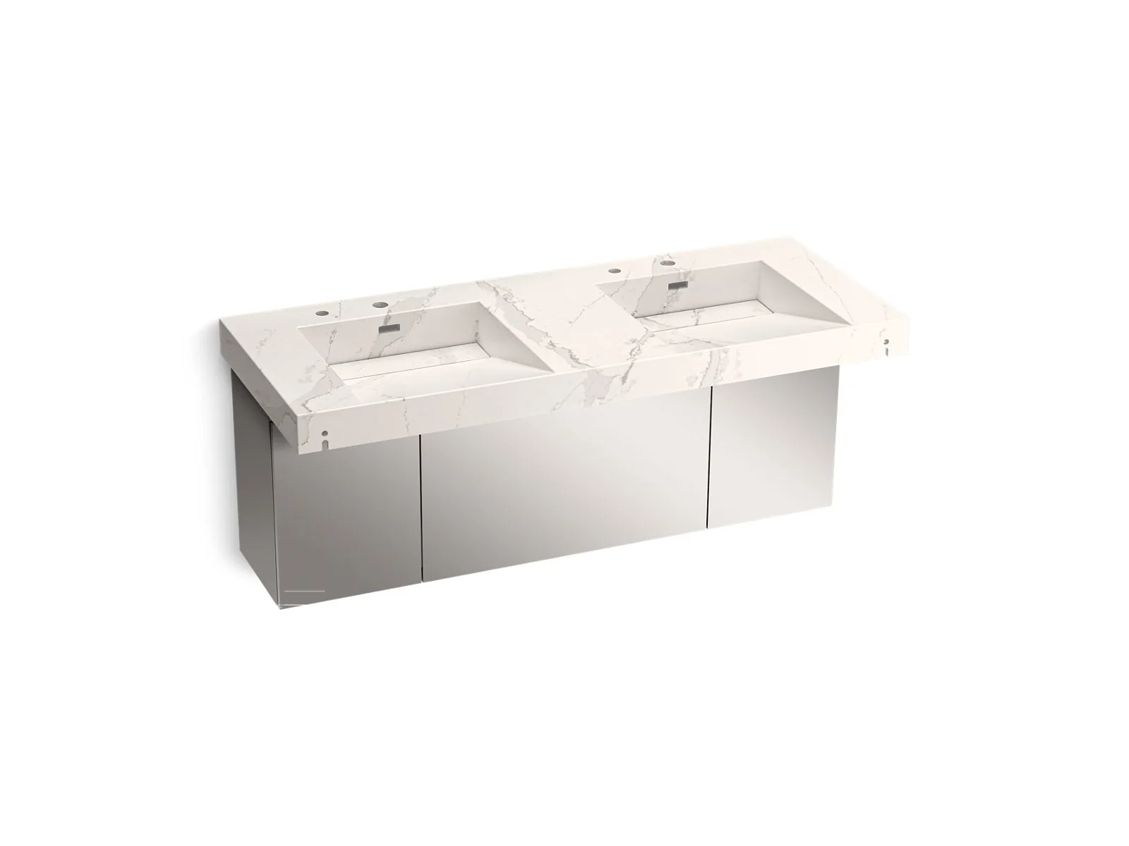 KOHLER K-81030-BSS Constellation 60" wall-mount basin lavatory system - Image 2