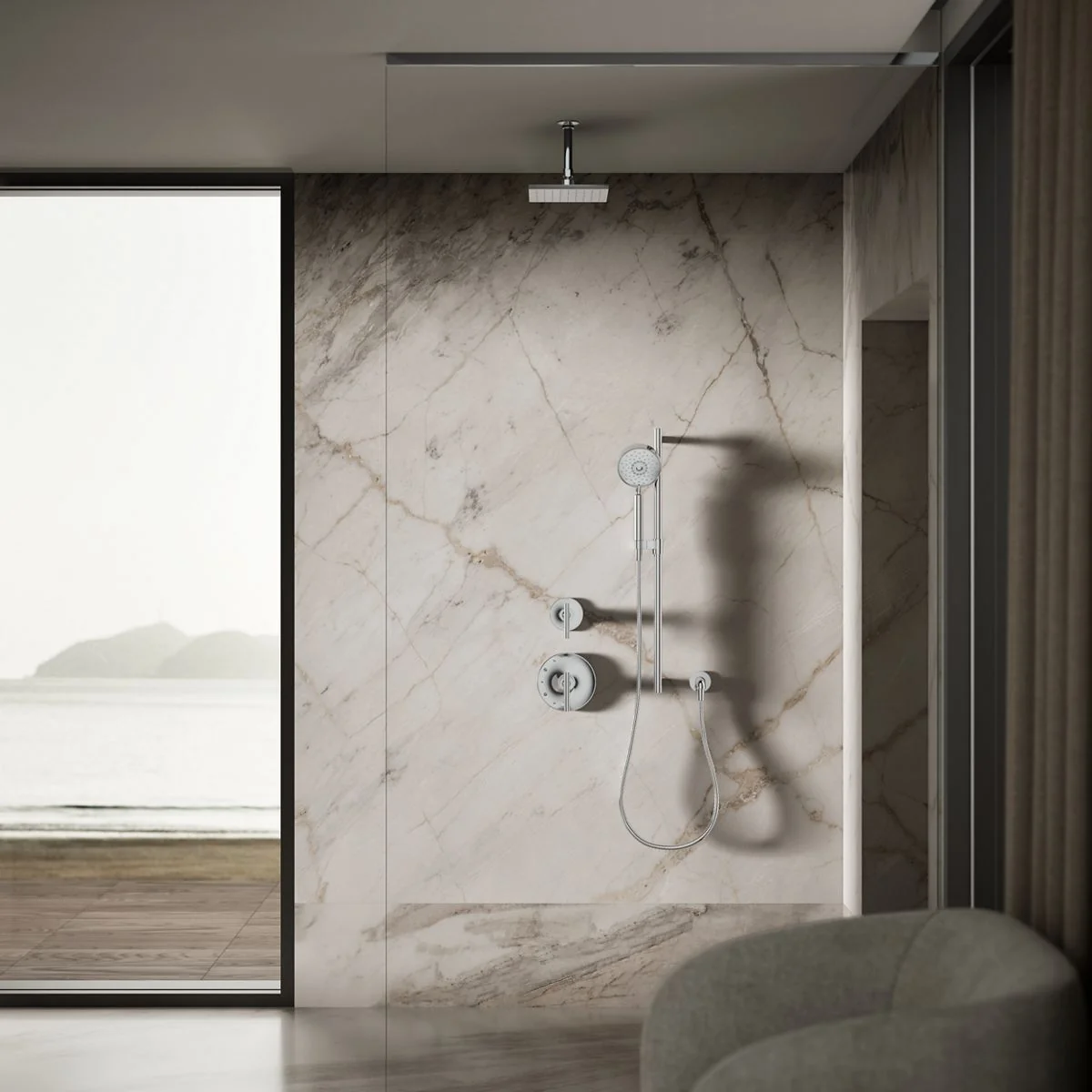 KOHLER K-13695-G Contemporary Square 8" single-function rainhead, 1.75 gpm - Image 29