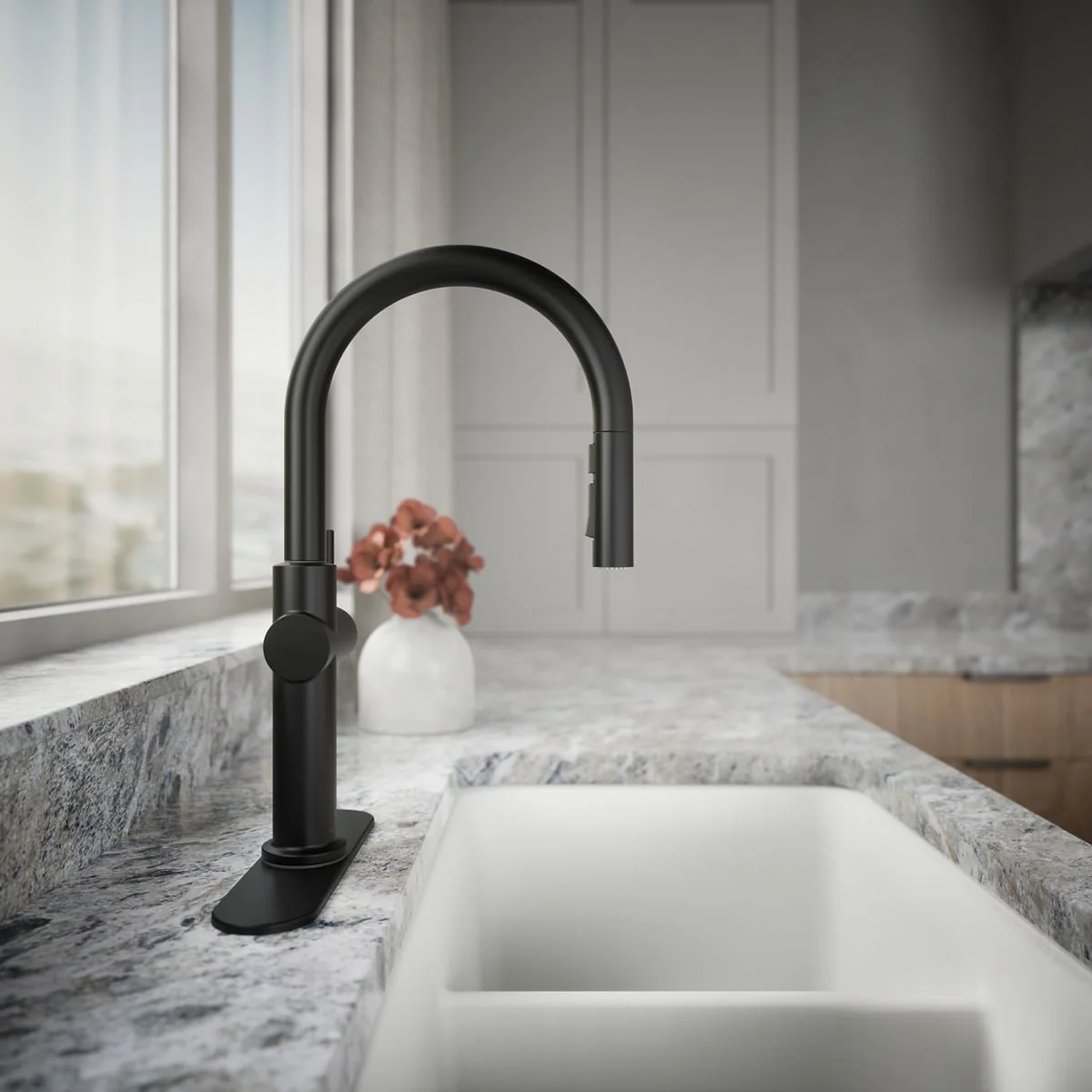 KOHLER K-22972 Crue Pull-down kitchen sink faucet with three-function sprayhead - Image 11