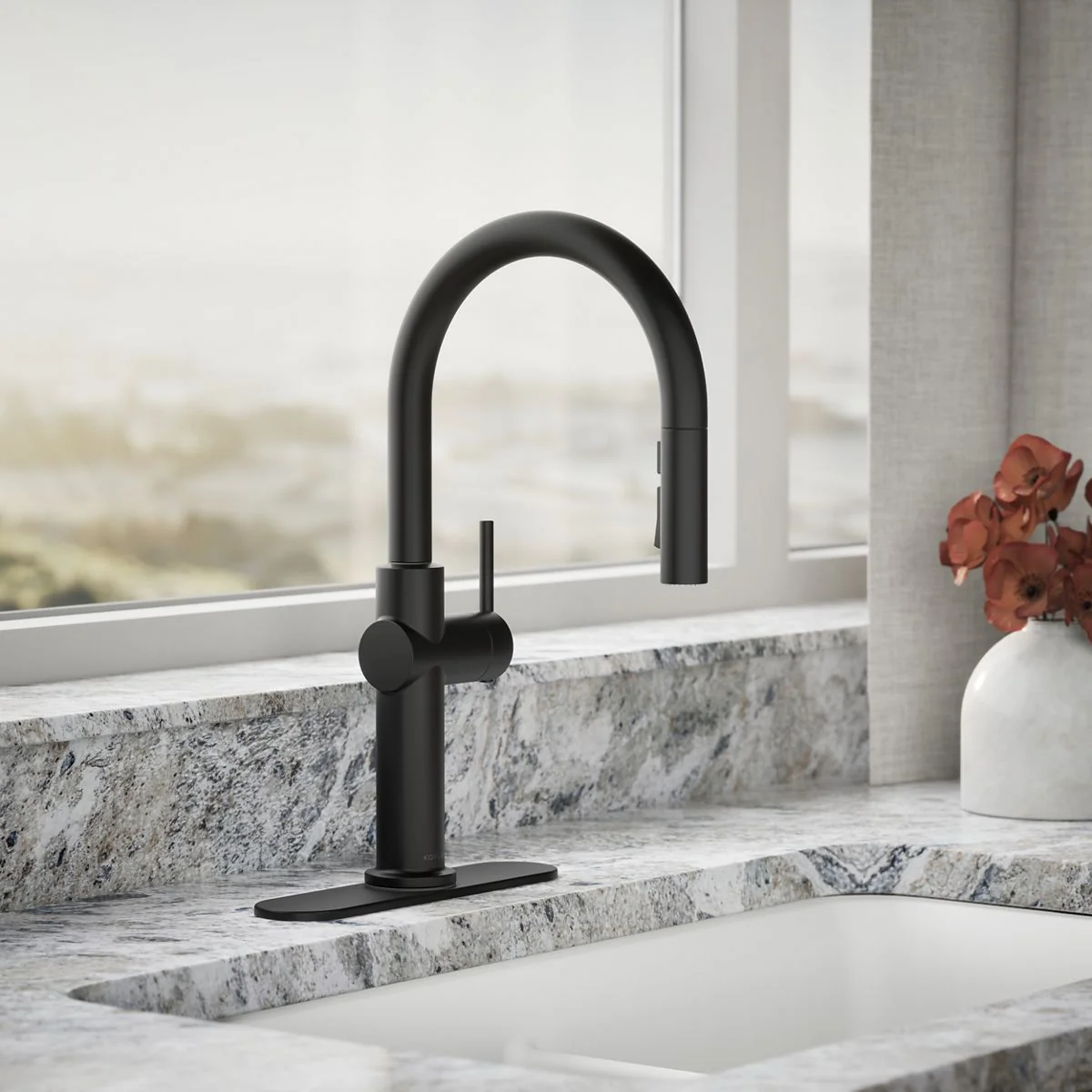 KOHLER K-22972 Crue Pull-down kitchen sink faucet with three-function sprayhead - Image 12