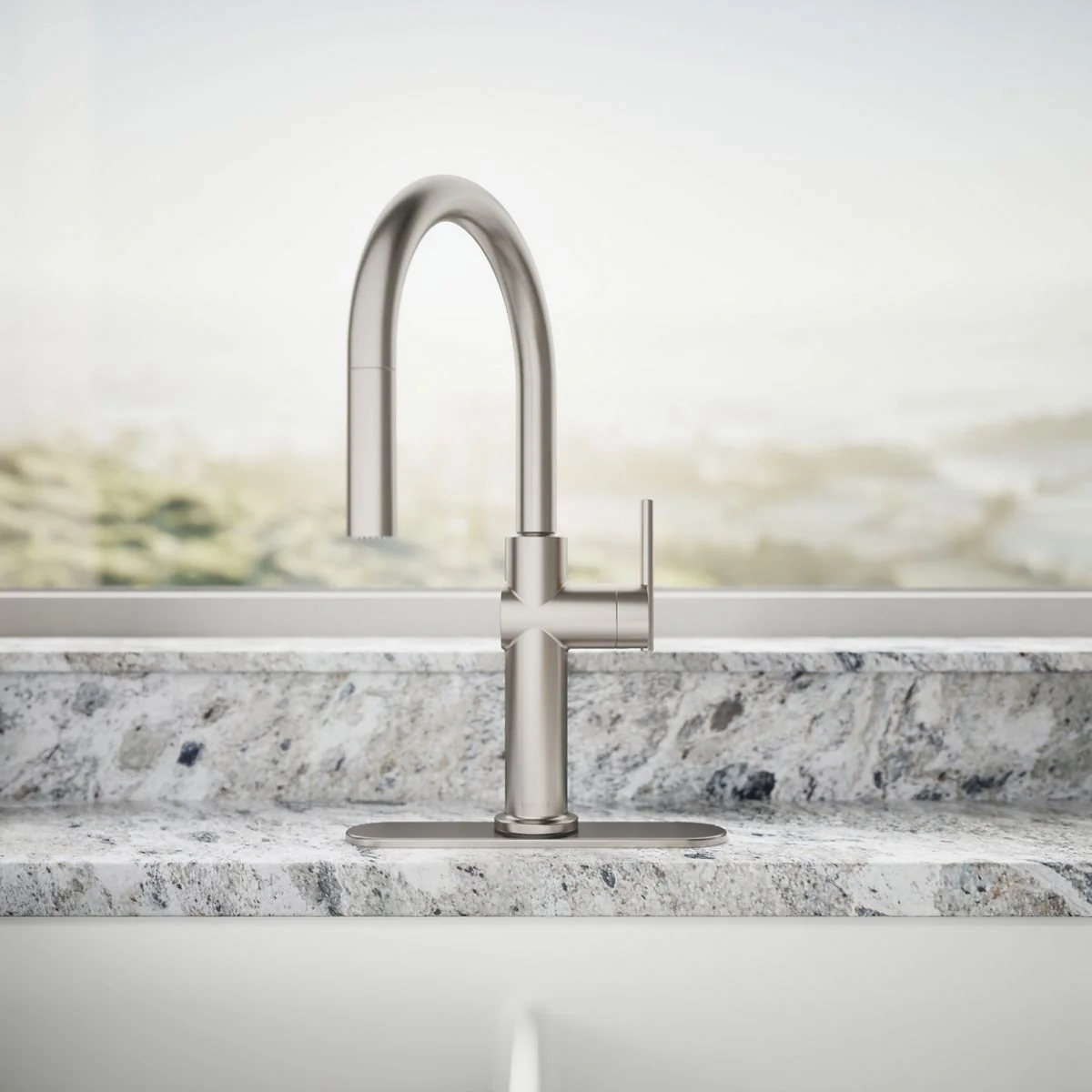 KOHLER K-22972 Crue Pull-down kitchen sink faucet with three-function sprayhead - Image 23