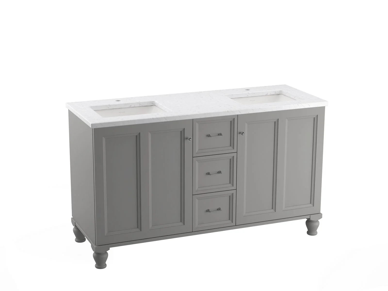 KOHLER K-99524-LG Damask 60" bathroom vanity cabinet