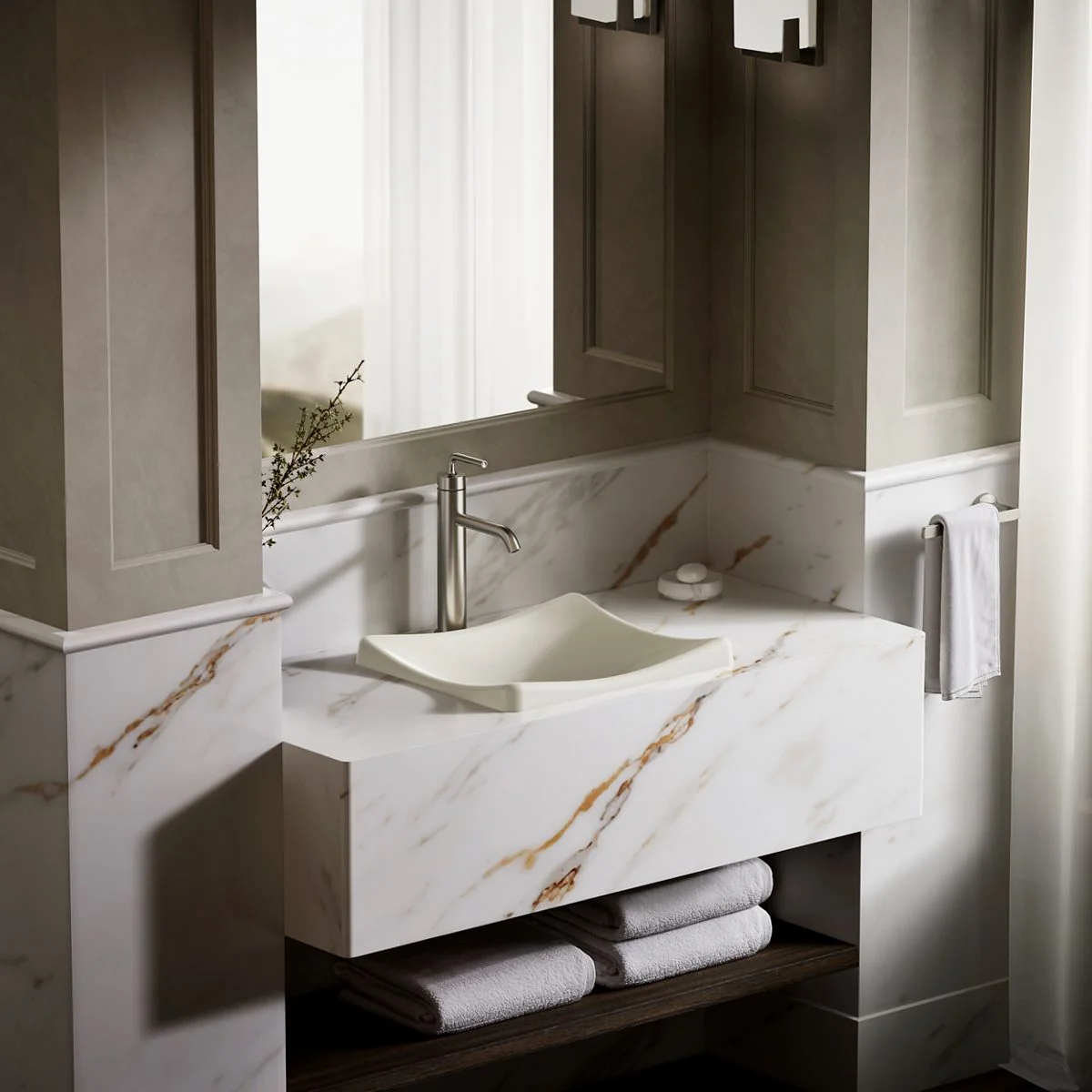 KOHLER K-2833 DemiLav 18-1/4" rectangular vessel bathroom sink, no overflow - Image 32