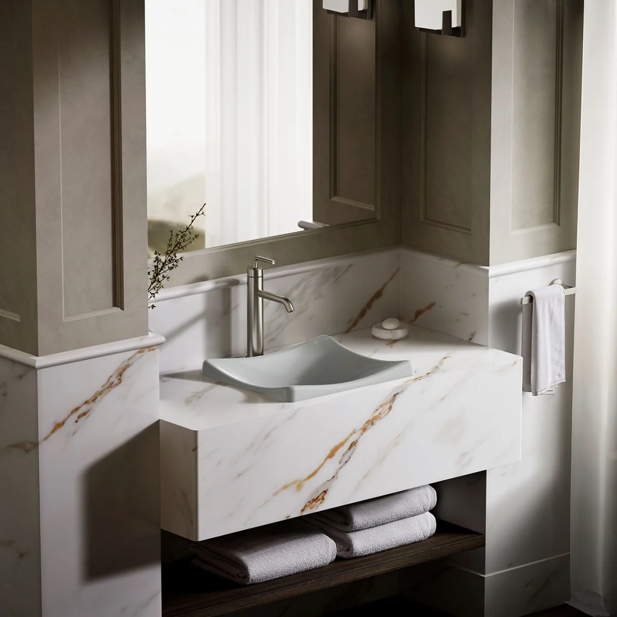 KOHLER K-2833 DemiLav 18-1/4" rectangular vessel bathroom sink, no overflow - Image 37