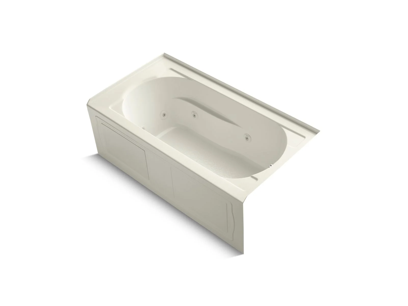 KOHLER K-1357-HR Devonshire 60" x 32" alcove heated whirlpool bath, right drain - Image 2