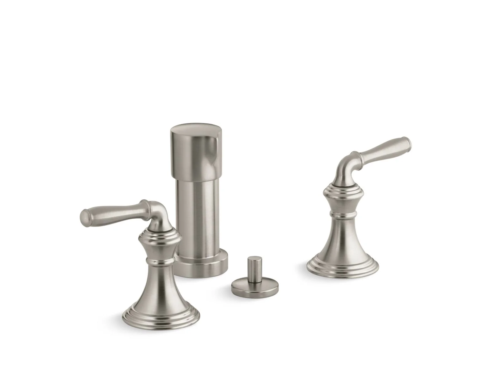 KOHLER K-412-4 Devonshire Vertical spray bidet faucet with lever handles - Image 2