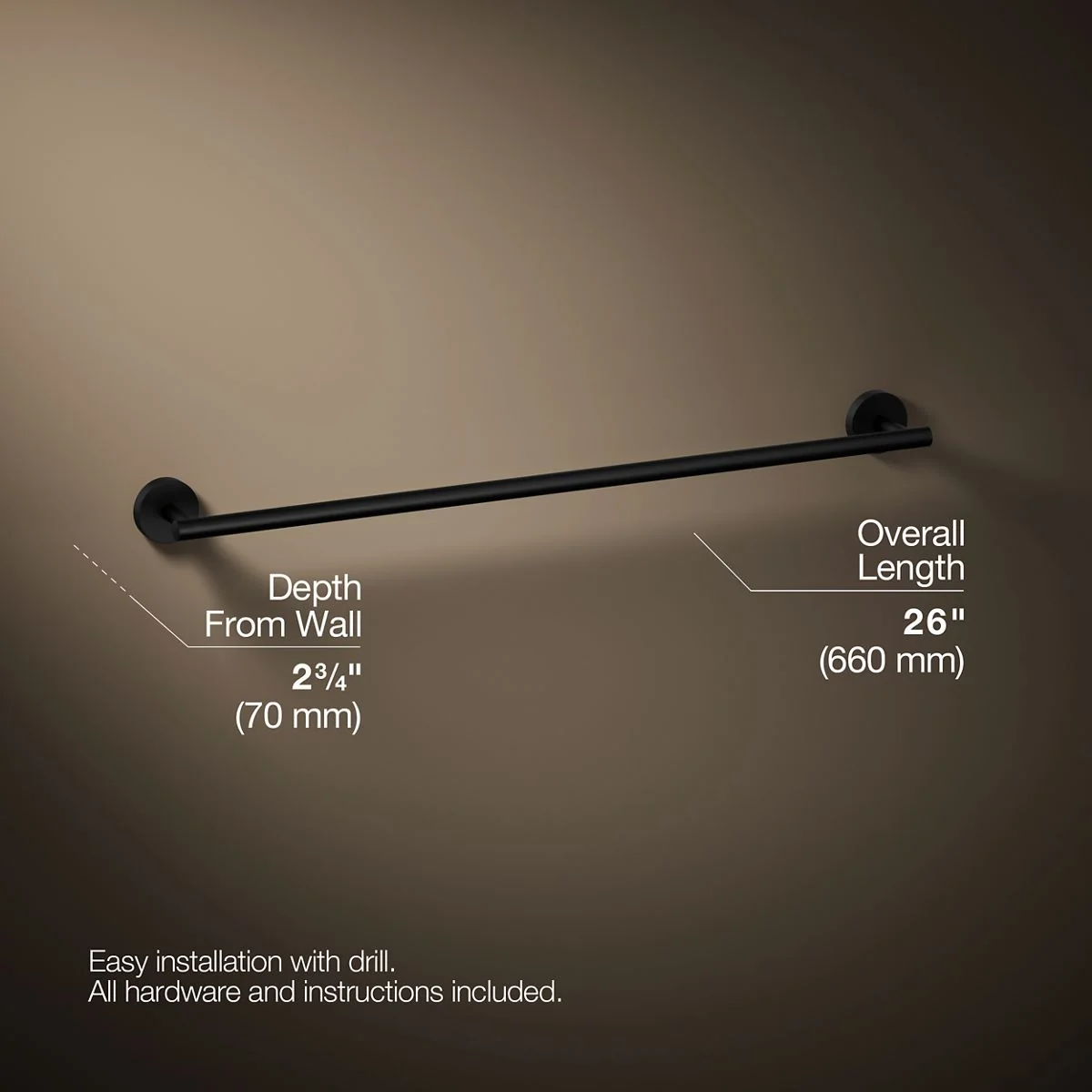 KOHLER K-27287 Elate 24" towel bar - Image 14