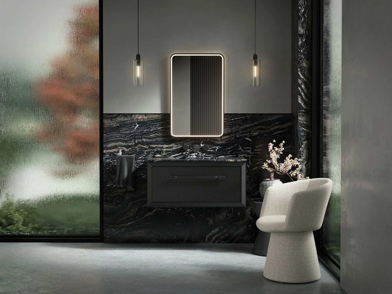 KOHLER K-38023-DLM Essential 22" x 34" rectangular lighted framed mirror - Image 2