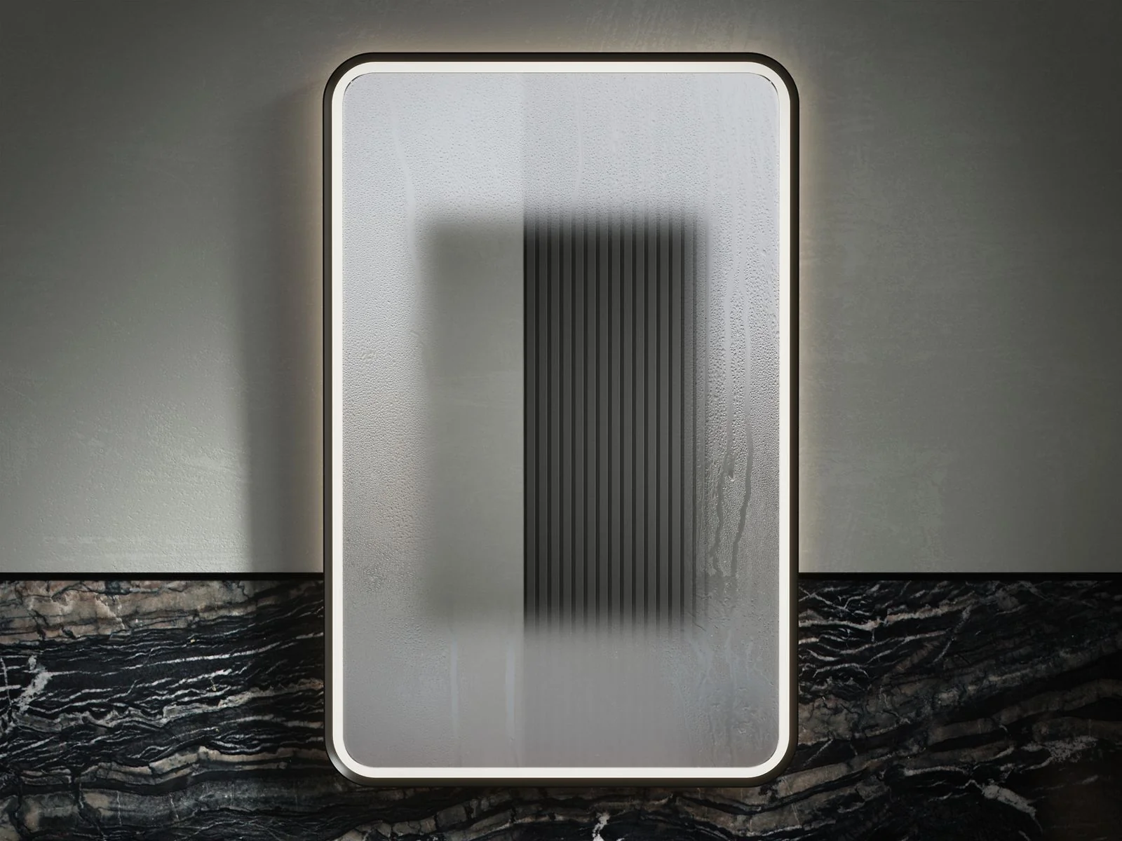 KOHLER K-38023-DLM Essential 22" x 34" rectangular lighted framed mirror - Image 3