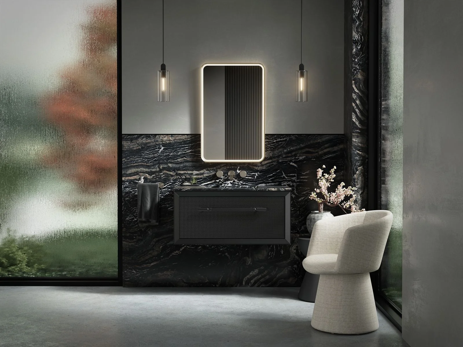 KOHLER K-38023-DLM Essential 22" x 34" rectangular lighted framed mirror - Image 5
