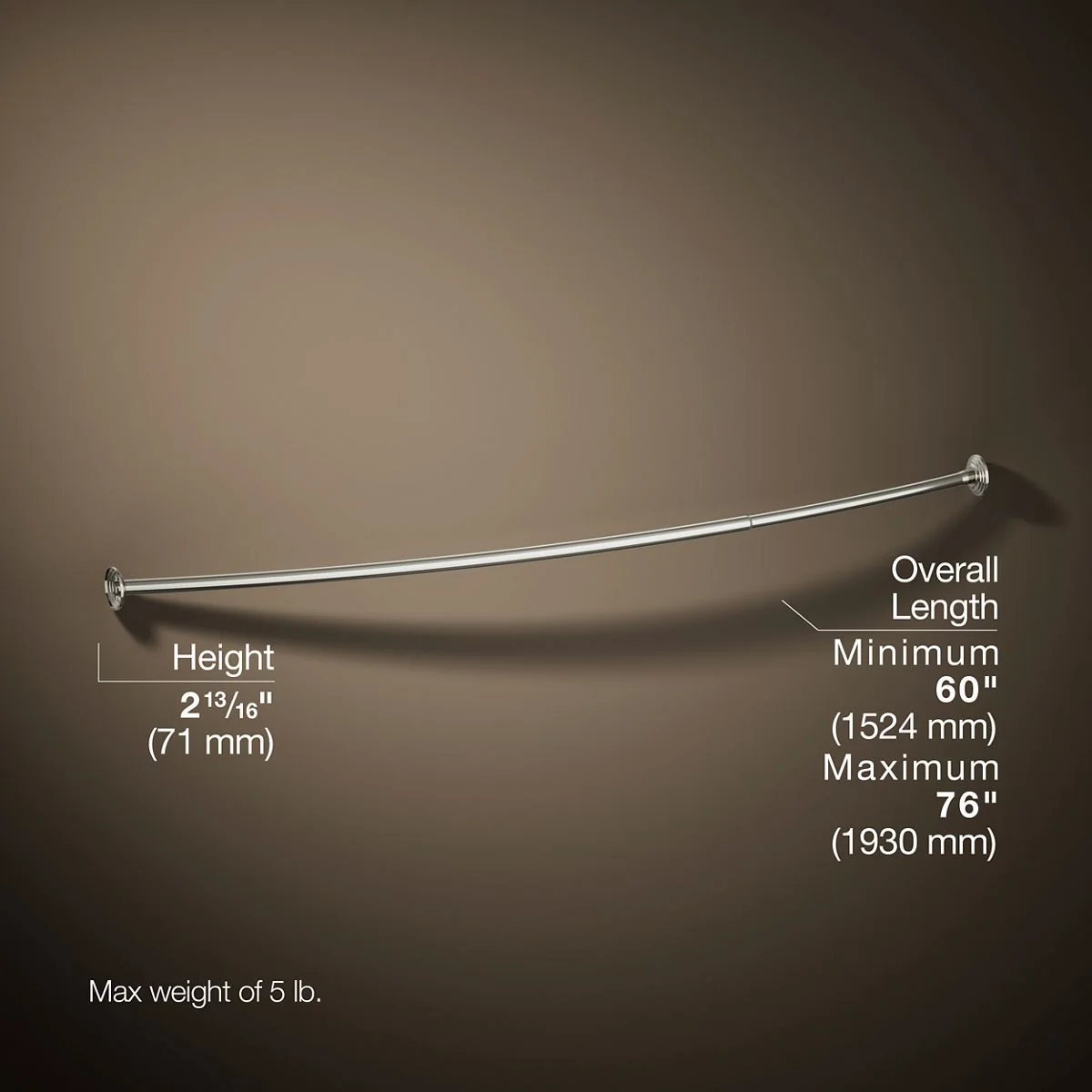 KOHLER K-9349 Expanse Curved shower rod - Image 16