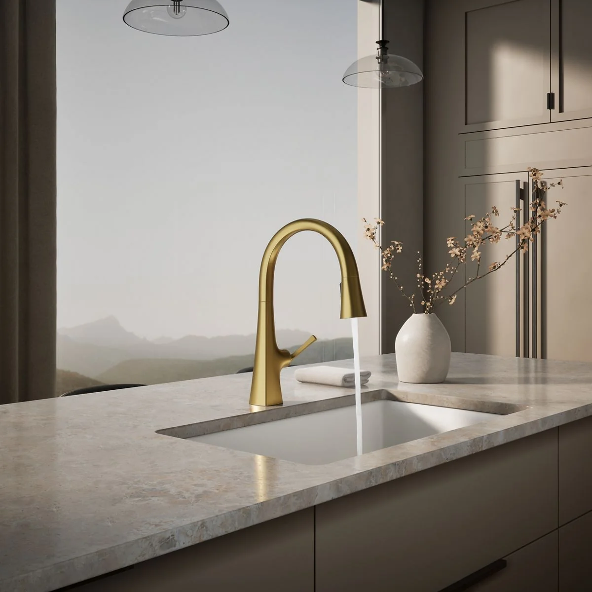 KOHLER K-22062 Graze Pull-down kitchen sink faucet with three-function sprayhead - Image 11