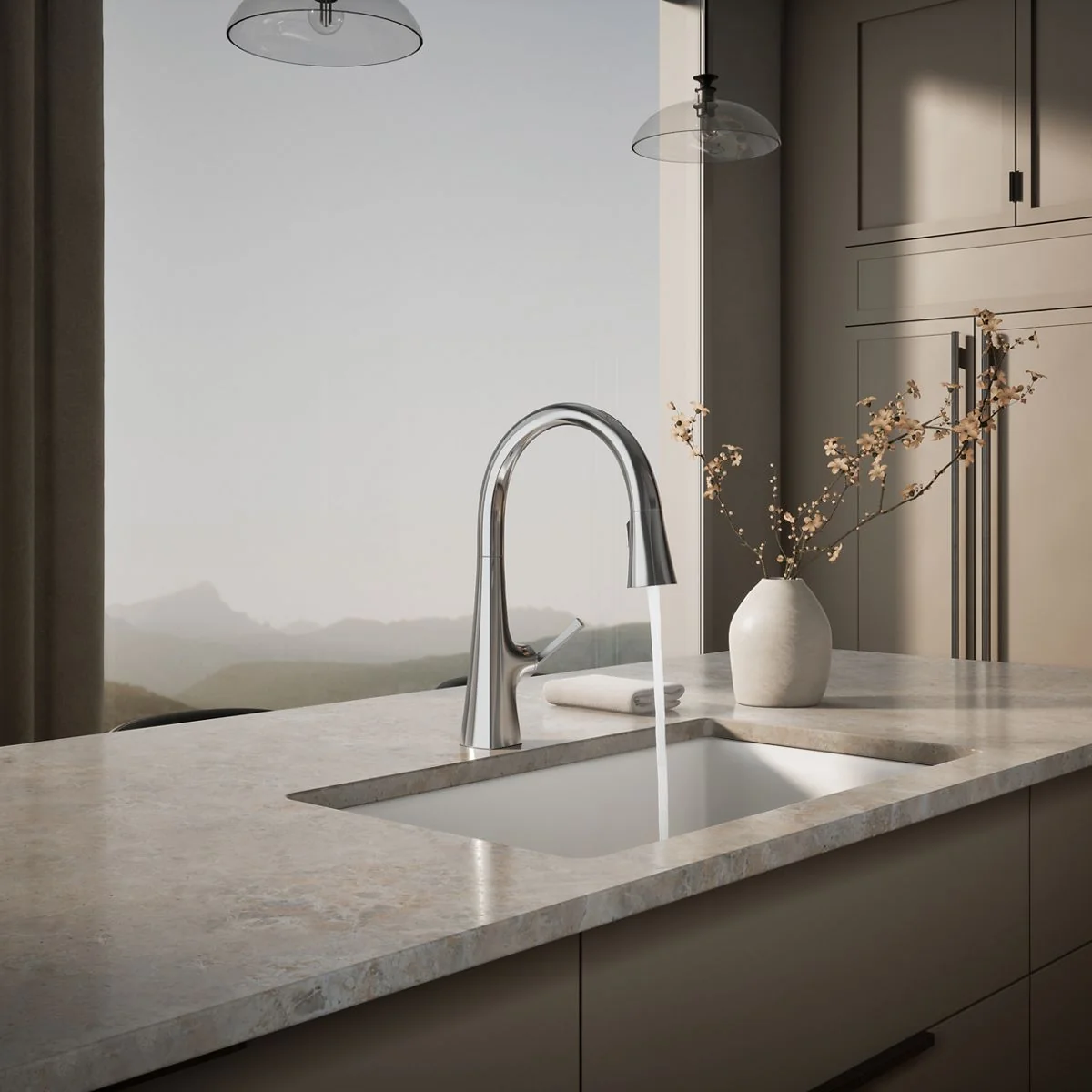 KOHLER K-22062 Graze Pull-down kitchen sink faucet with three-function sprayhead - Image 31