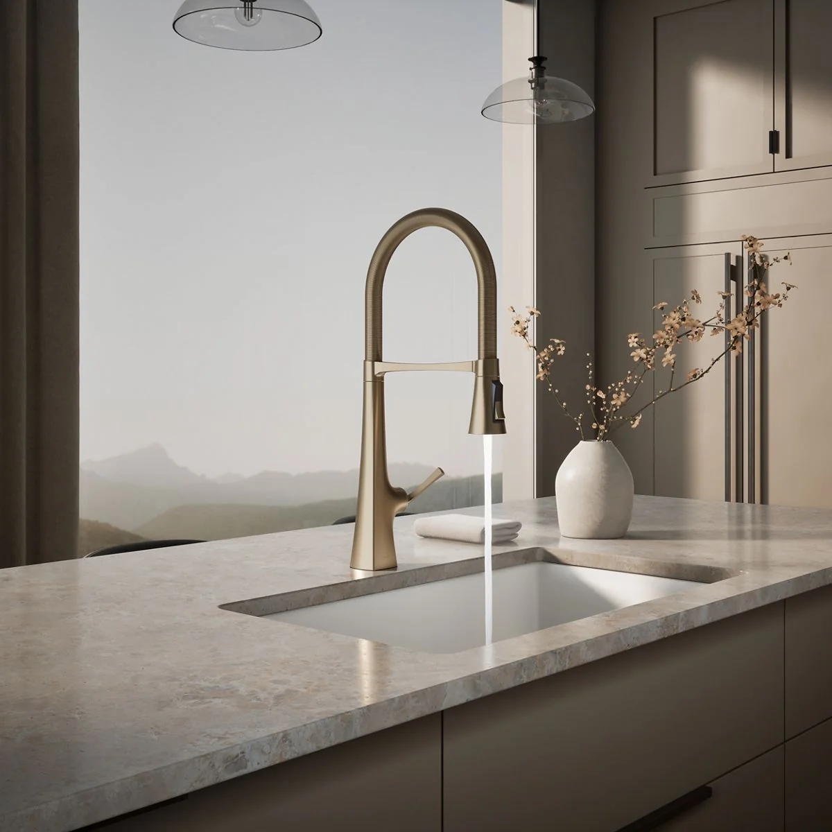 KOHLER K-22060 Graze Semi-professional kitchen sink faucet with three-function sprayhead - Image 22