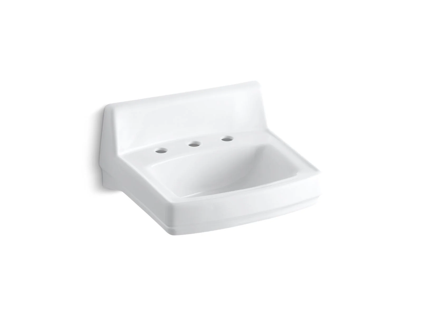 KOHLER K-2030 Greenwich 20-3/4" x 18-1/4" wall-mount/concealed arm carrier bathroom sink with widespread faucet holes - Image 3