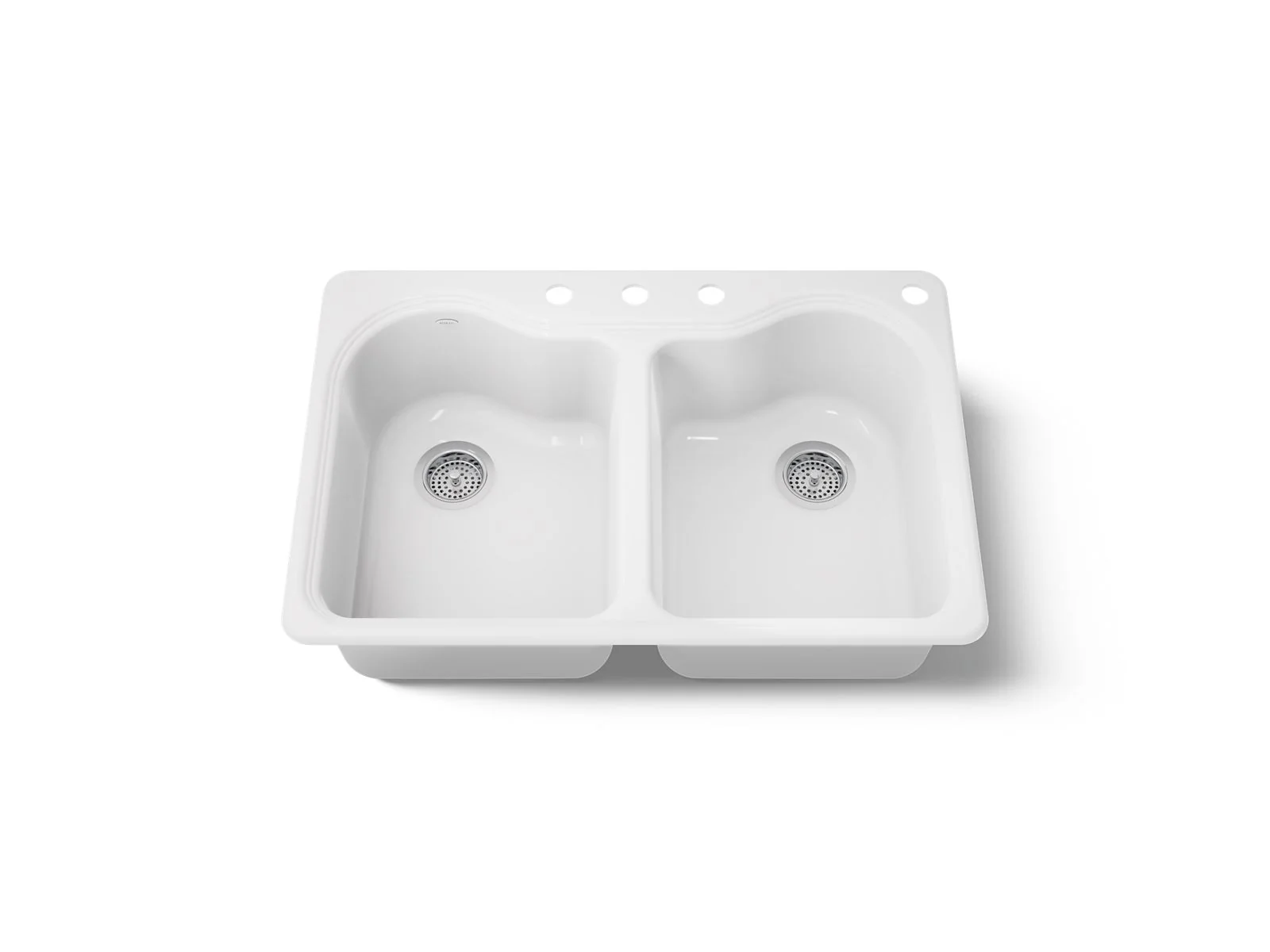 KOHLER K-5818-4 Hartland 33" top-mount double-bowl kitchen sink - Image 4