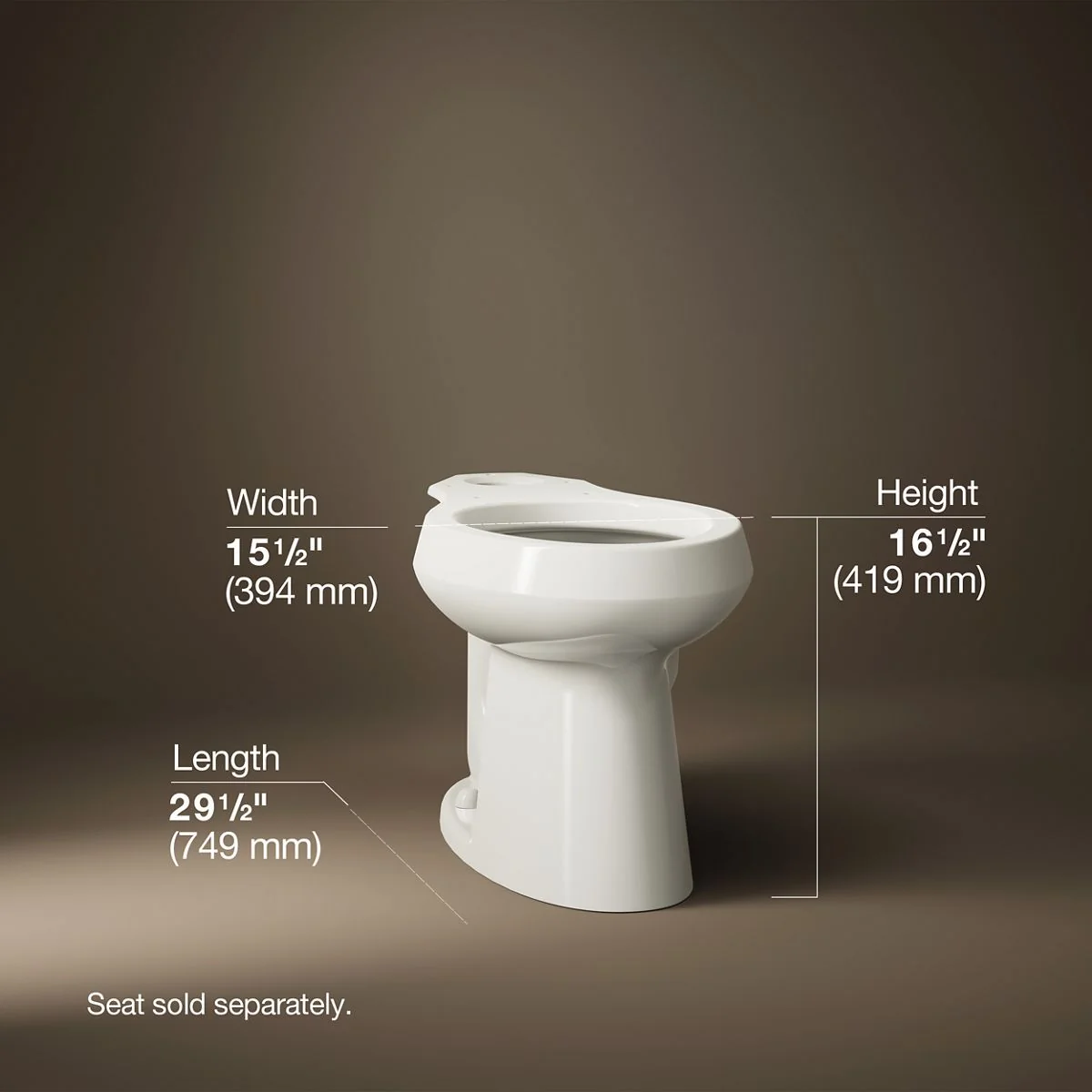 KOHLER K-4373 Highline Elongated toilet bowl - Image 16