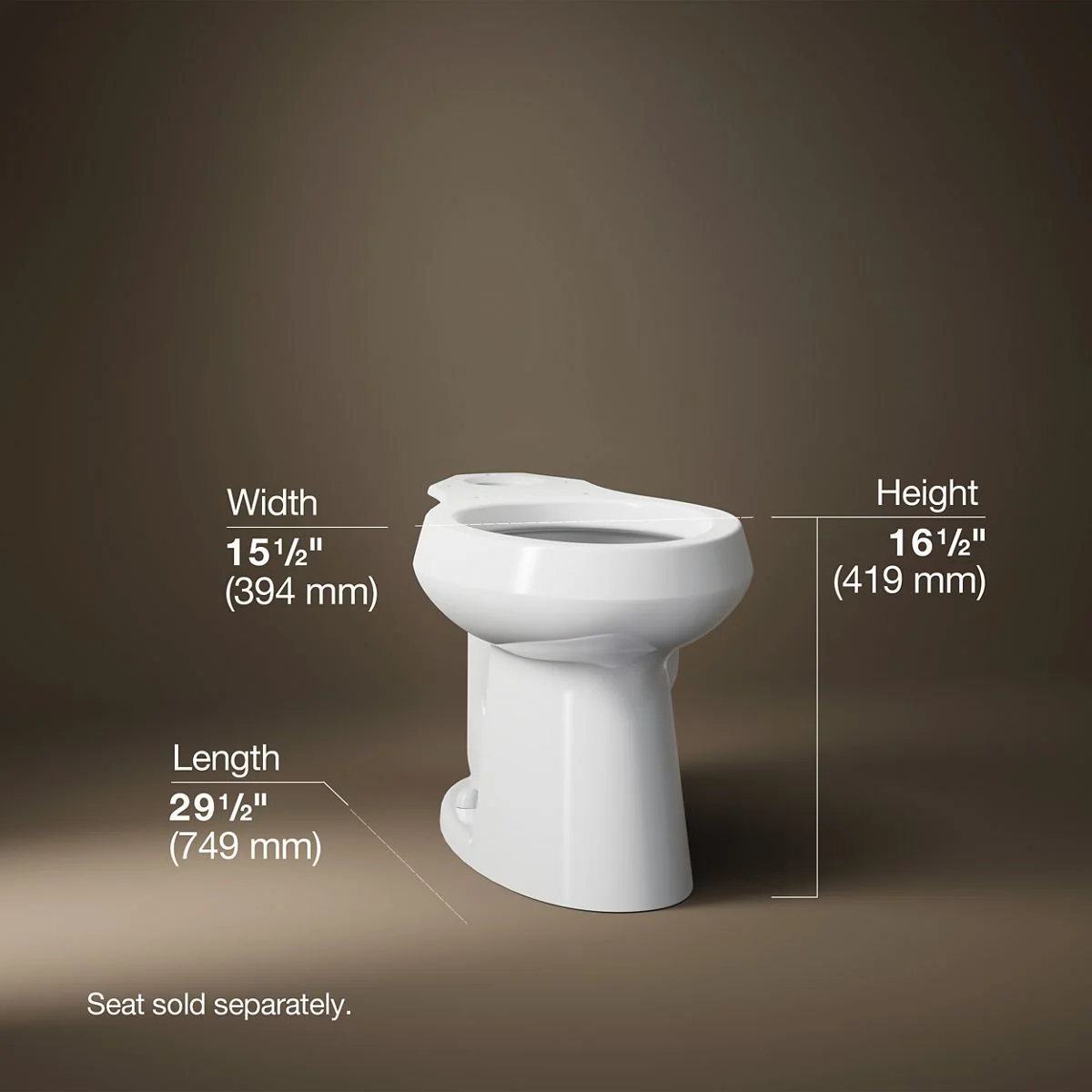 KOHLER K-4373 Highline Elongated toilet bowl - Image 6