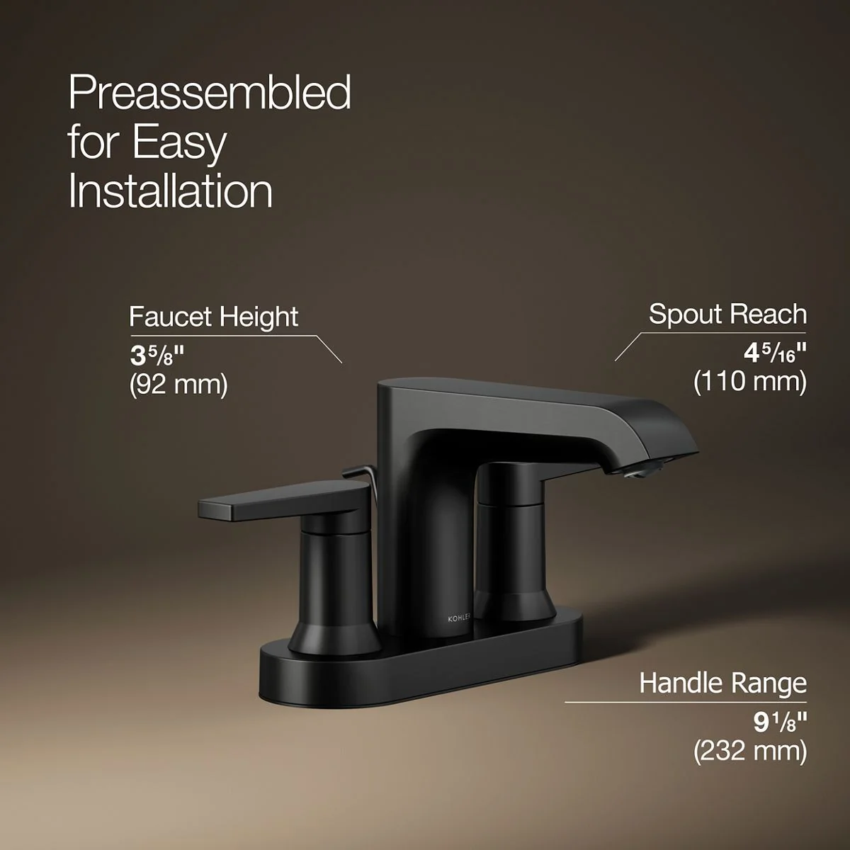KOHLER K-97094-4 Hint Centerset bathroom sink faucet, 1.2 gpm - Image 12