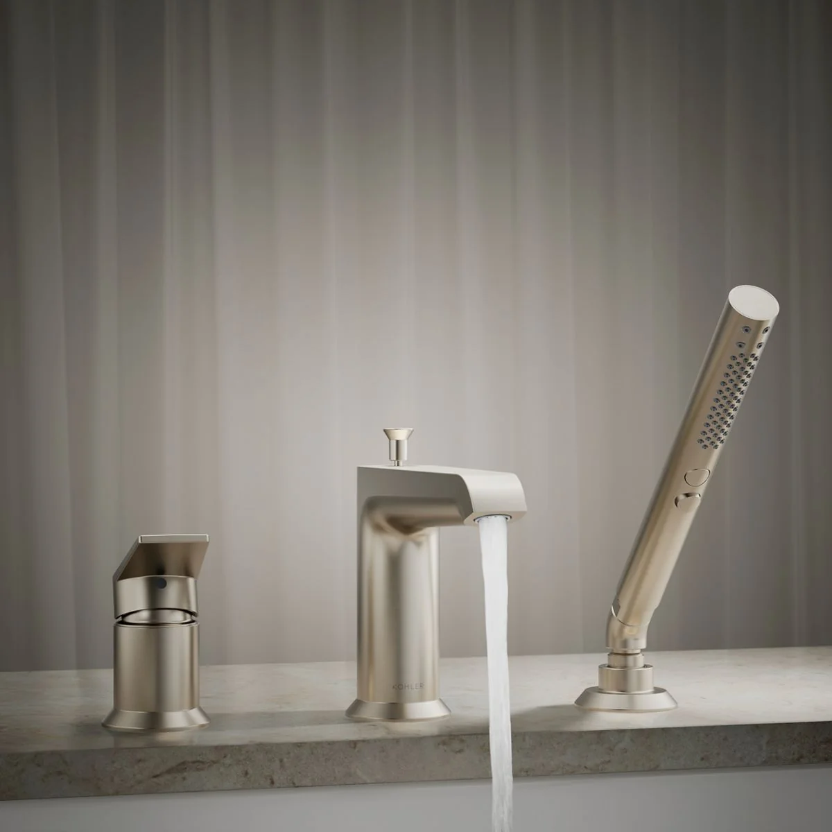 KOHLER K-97070-4 Hint Deck-mount bath faucet with handshower - Image 9