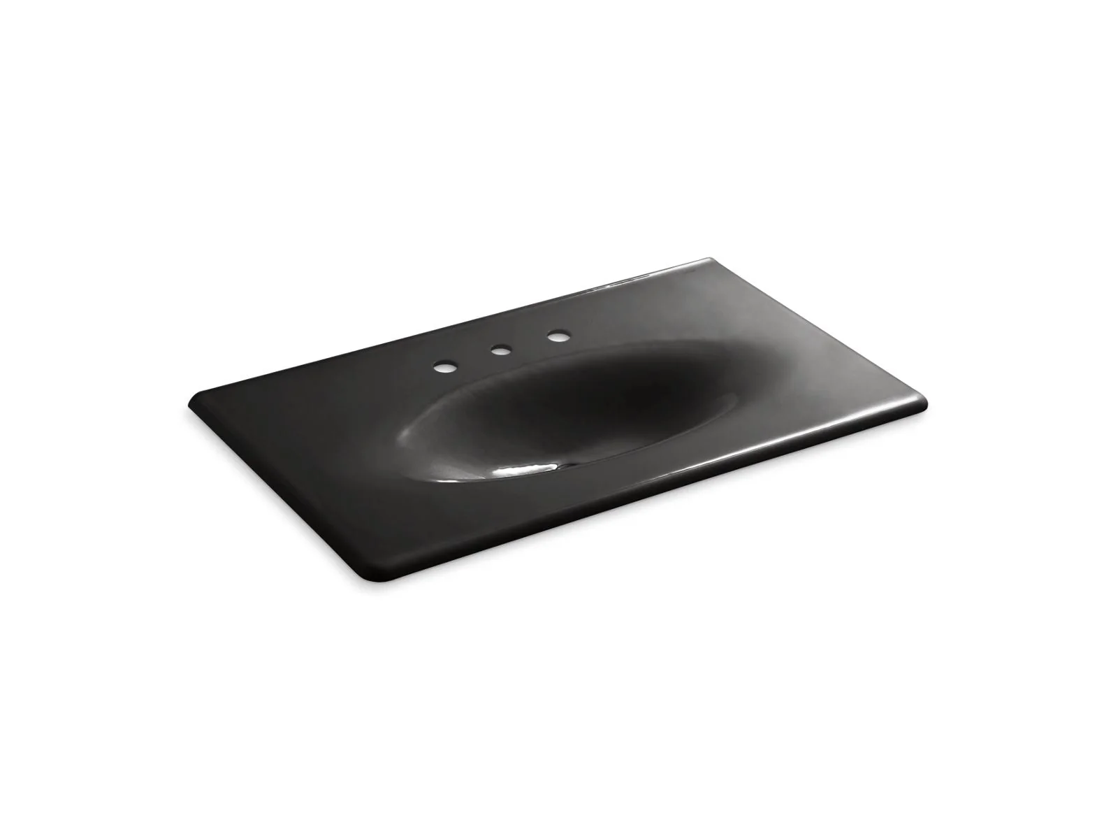 KOHLER K-3051-8 Iron/Impressions 37" Enameled cast iron vanity top with integrated oval sink - Image 2
