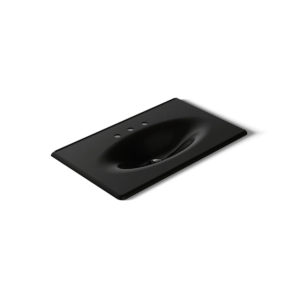 KOHLER K-3051-8 Iron/Impressions 37" Enameled cast iron vanity top with integrated oval sink - Image 52