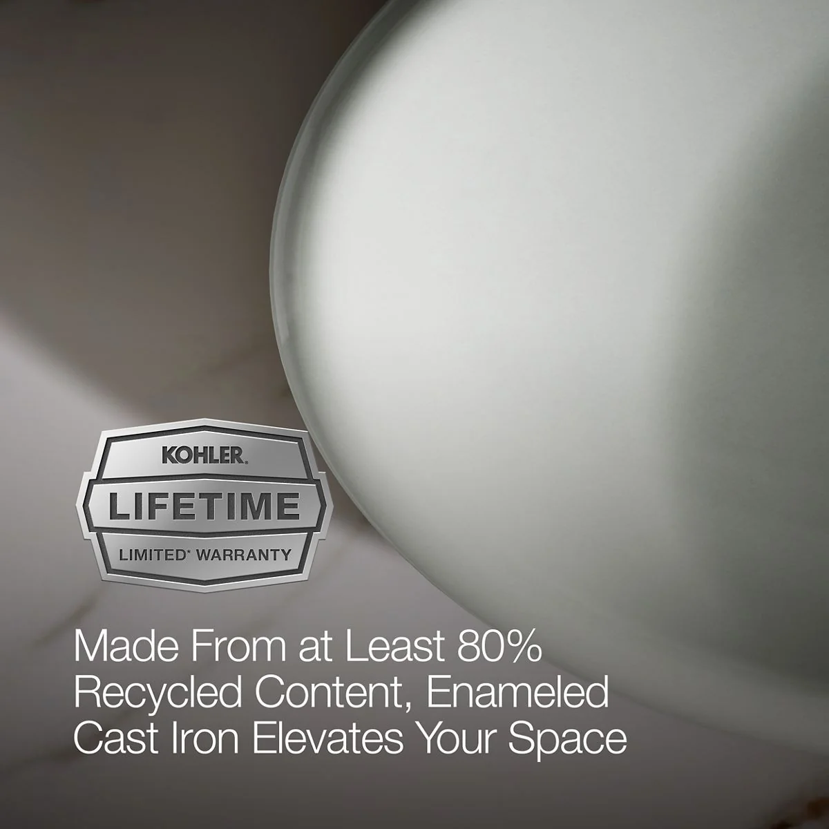 KOHLER K-5403-W Iron Plains 20-3/4" oval vessel bathroom sink - Image 4