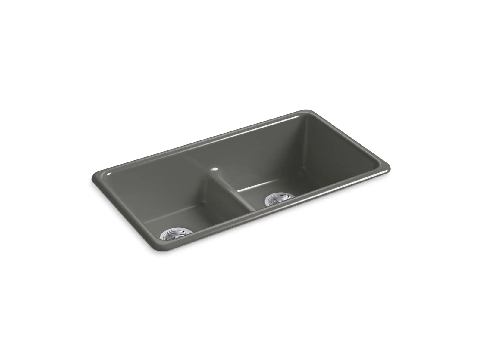 KOHLER K-5312 Iron/Tones Smart Divide 33" top-/undermount double-bowl kitchen sink