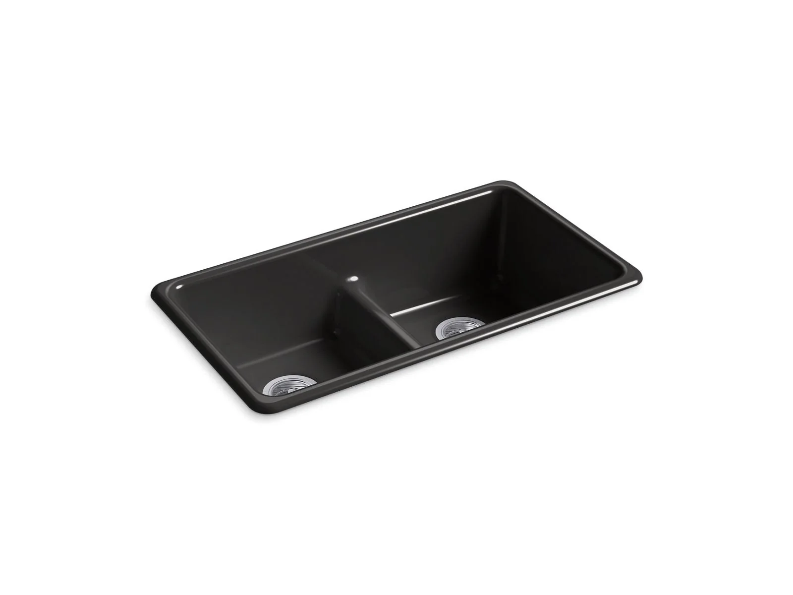 KOHLER K-5312 Iron/Tones Smart Divide 33" top-/undermount double-bowl kitchen sink - Image 12