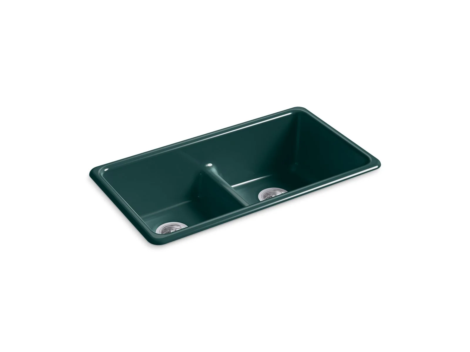 KOHLER K-5312 Iron/Tones Smart Divide 33" top-/undermount double-bowl kitchen sink - Image 5