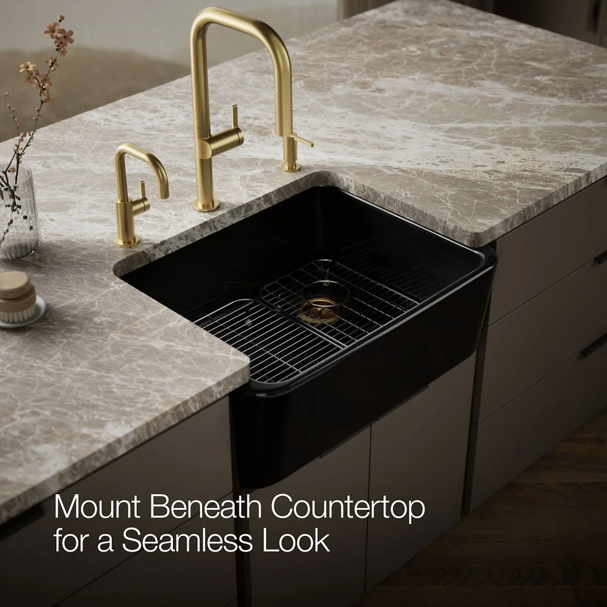 KOHLER K-25766 Ironridge 28" undermount single-bowl farmhouse kitchen sink - Image 21