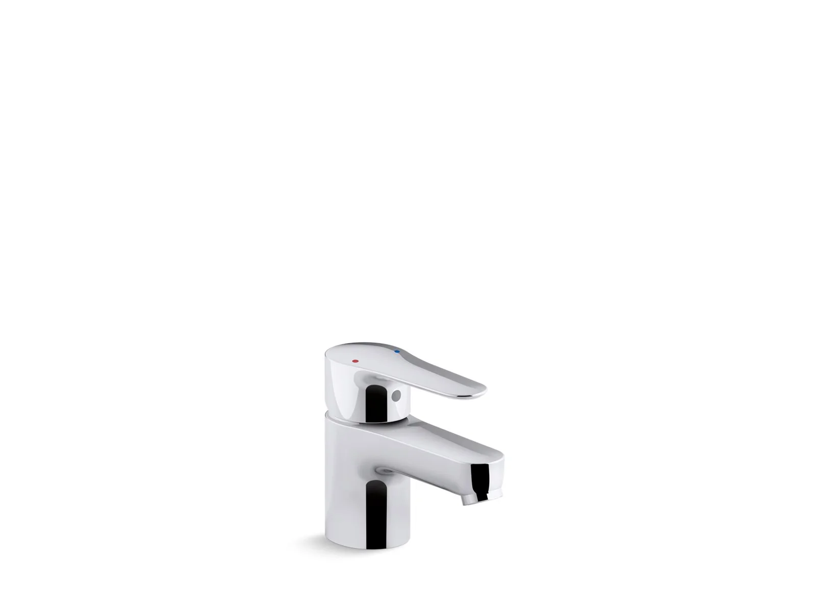 KOHLER K-97283-4 July Centerset commercial lavatory faucet with ground joints, grid drain, 0.5 gpm spray and 3-1/4" lever handle