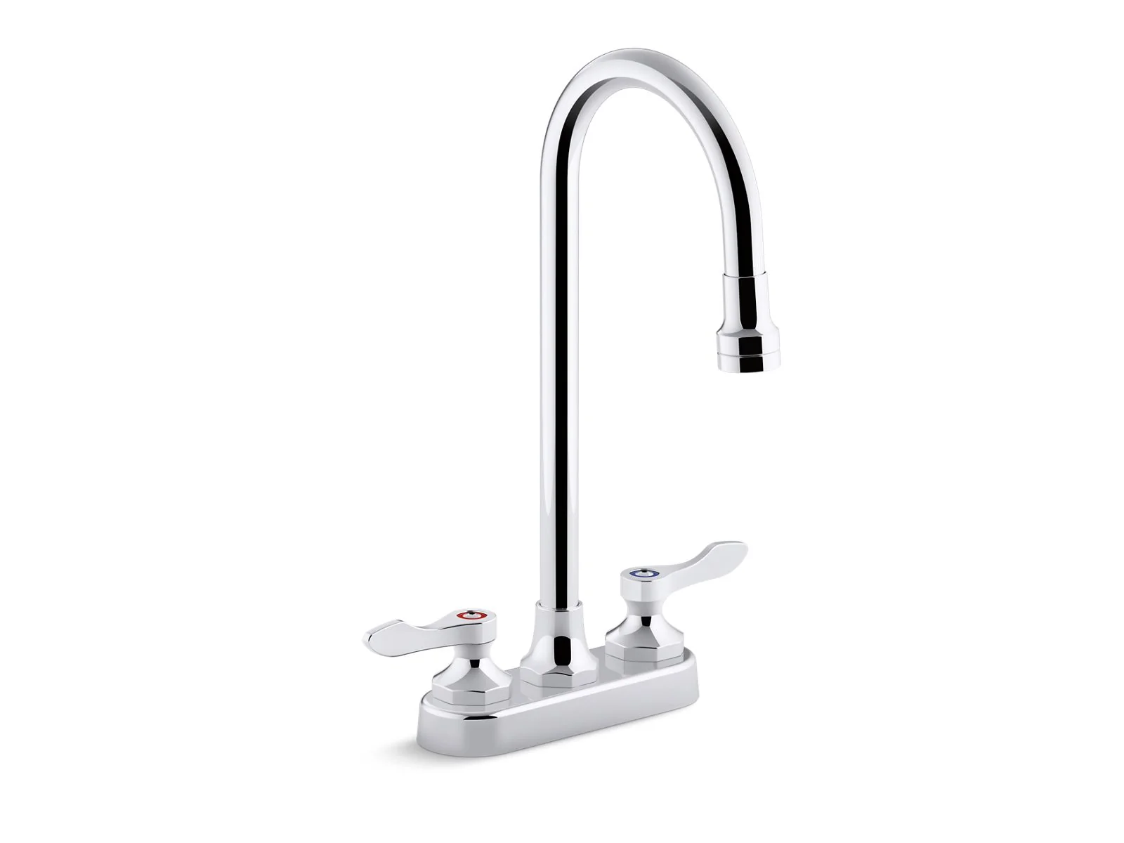 KOHLER K-400T70-4AKL Triton 1.0 gpm centerset bathroom sink faucet with laminar flow, gooseneck spout and lever handles, drain not included - Image 2