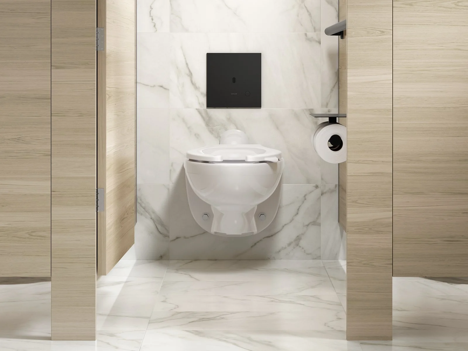 KOHLER K-60TB00S50 Mach Flex Metal faceplate for concealed touchless toilet flushometer, dual-flush (1.1 / 1.28 gpf) - Image 9