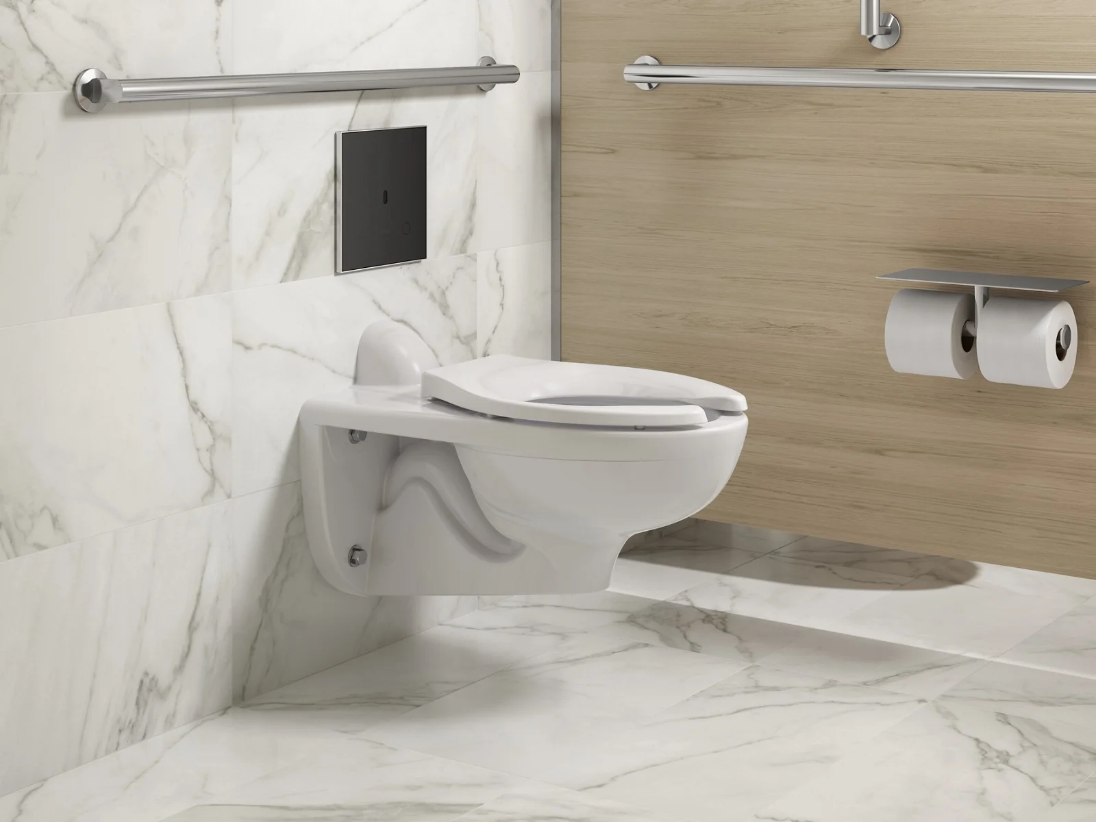 KOHLER K-61TB10S50-7BK Mach Flex Glass faceplate for concealed touchless toilet flushometer, dual-flush (1.1 / 1.28 gpf) - Image 16