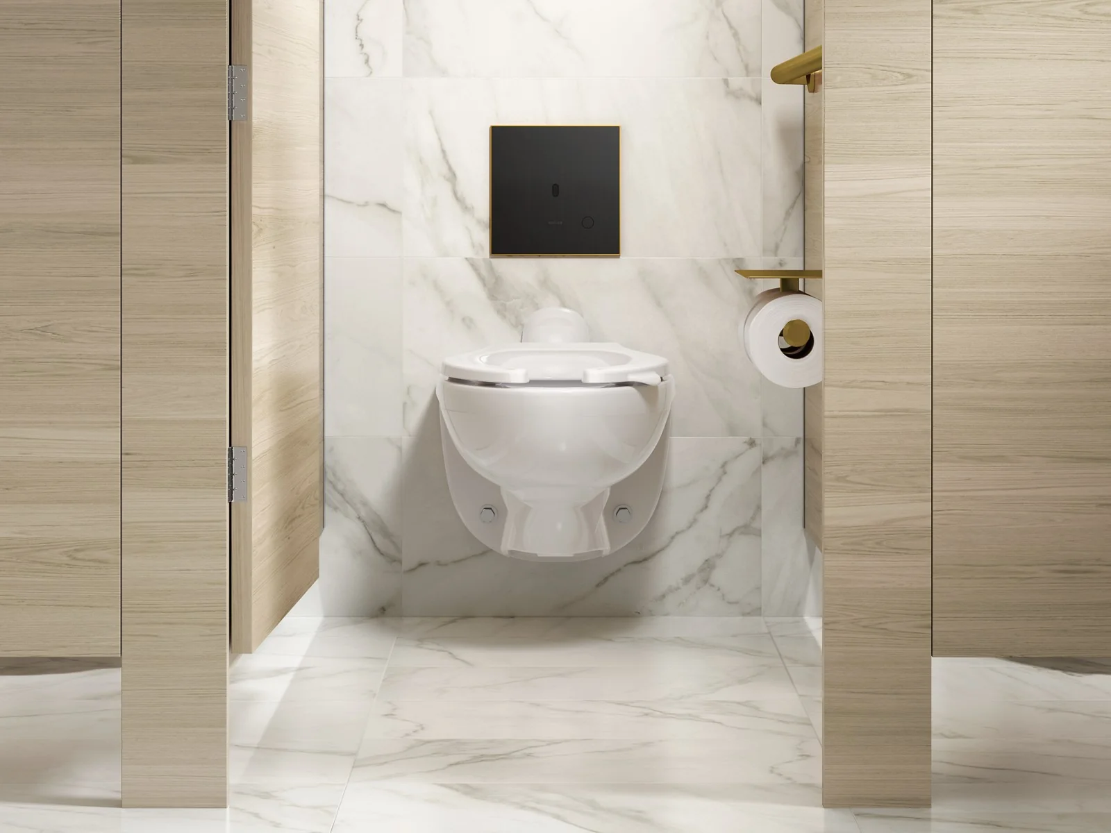KOHLER K-61TB10S50-7BK Mach Flex Glass faceplate for concealed touchless toilet flushometer, dual-flush (1.1 / 1.28 gpf) - Image 6