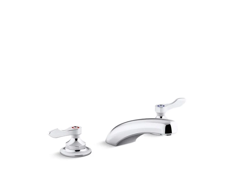 KOHLER K-800T20-4AKL Triton 1.0 gpm widespread bathroom sink faucet with laminar flow and lever handles, drain not included